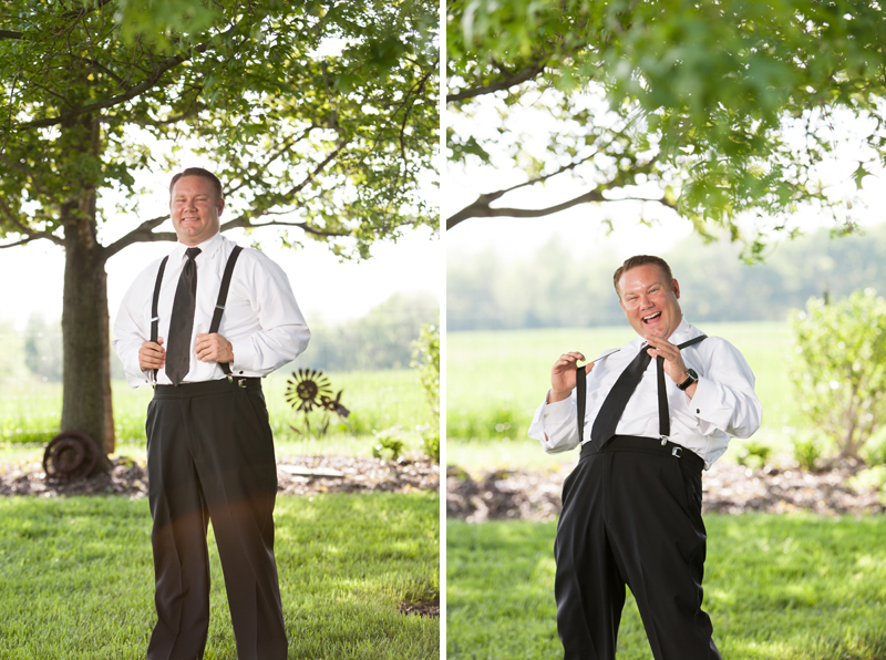 Kansas City country wedding rustic groom picture