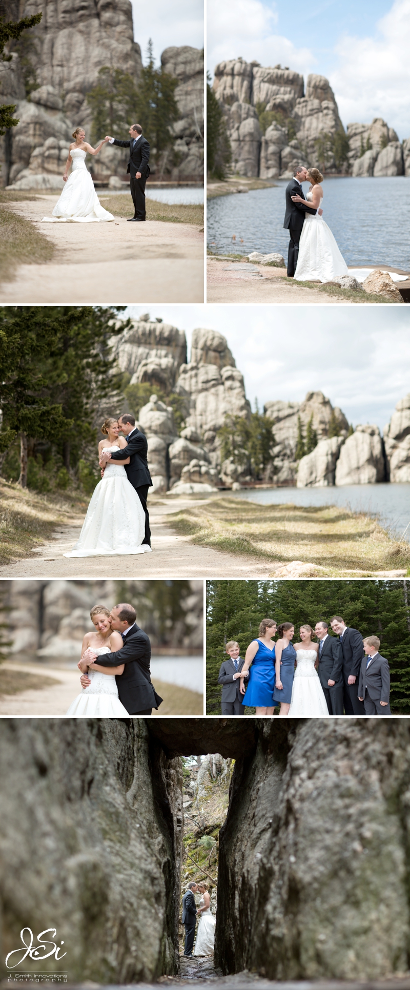 South Dakota Sylvan Lake Custer State Park Black Hills mountains wedding photo