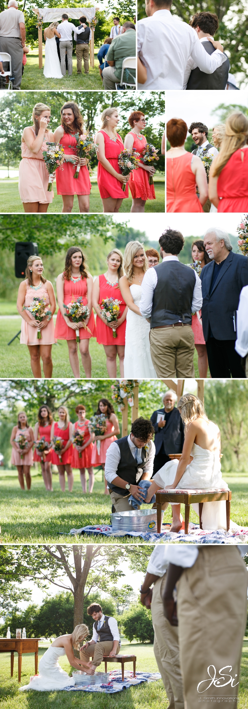 Kansas City Cider Hill Orchard rustic outdoor wedding ceremony photo