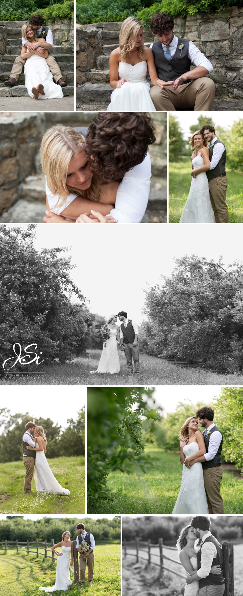 KC Cider Hill Orchard rustic outdoor wedding portrait photo