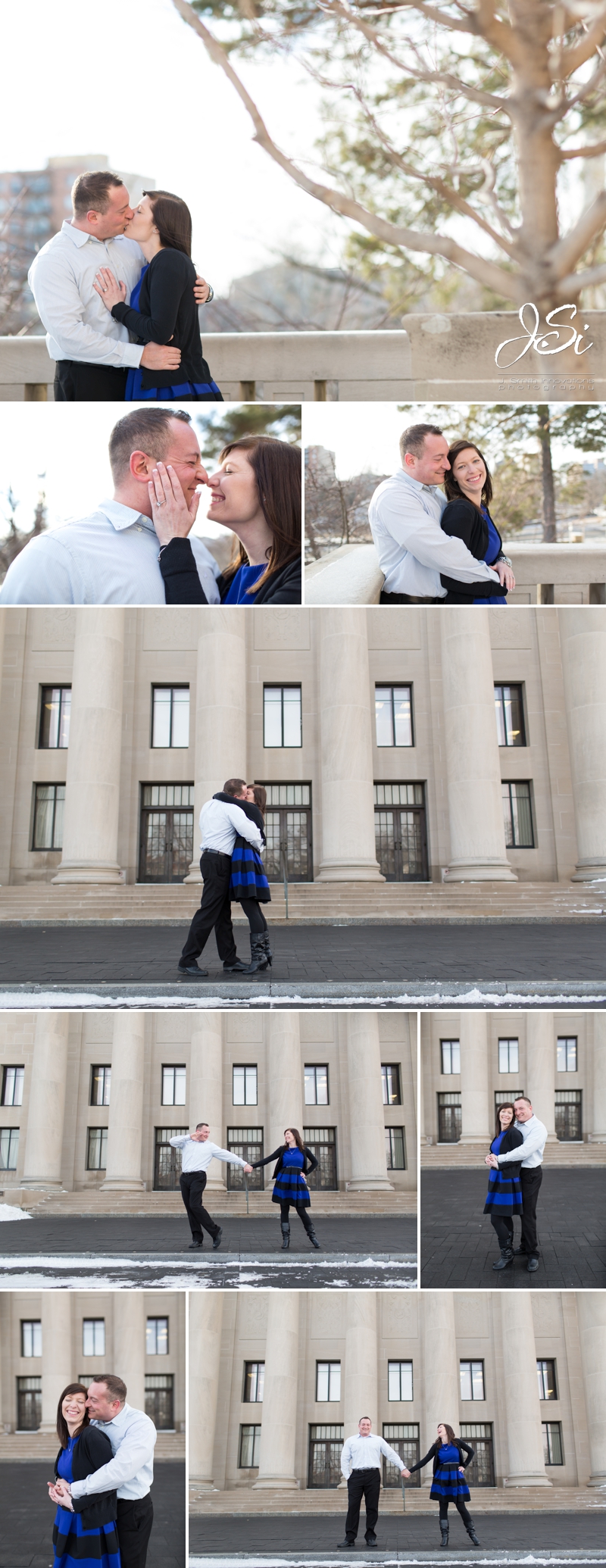 KC Nelson Atkins Country Club Plaza Engagement session photo