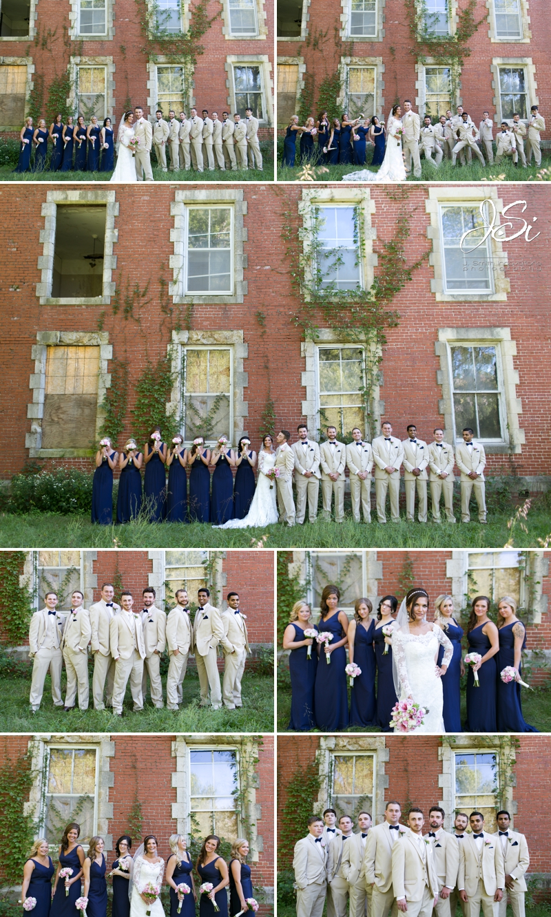 Liberty Missouri Belvoir Winery elegant wedding bridal party photo