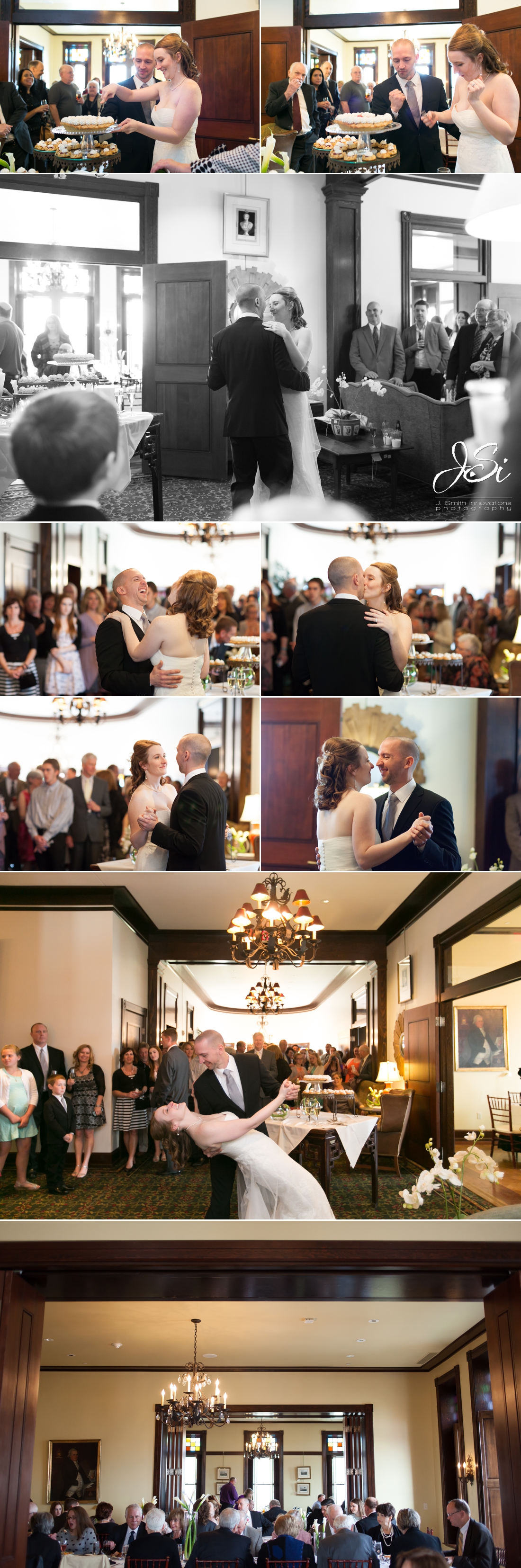 Kansas City husband wife wedding photographers KC Webster House wedding reception luncheon picture