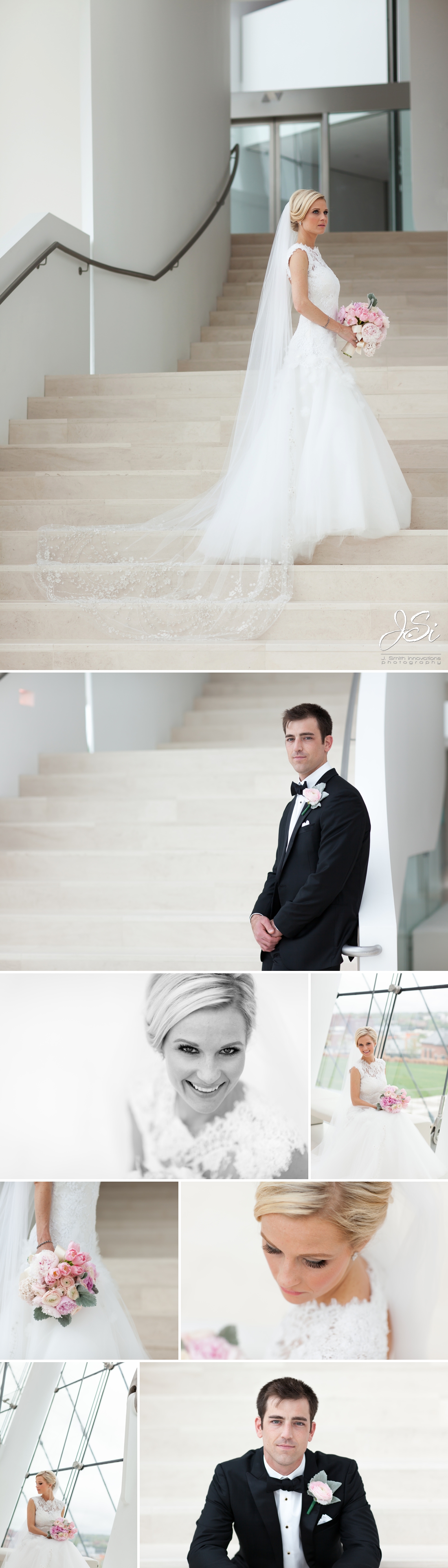 KC Kauffman Center for the Performing Arts wedding bride groom portrait photo