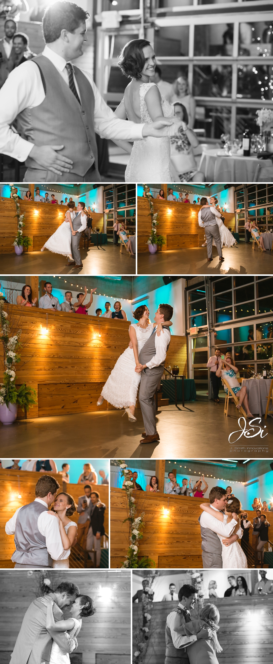 Kansas City Downtown River Market Event Place wedding first dance photo