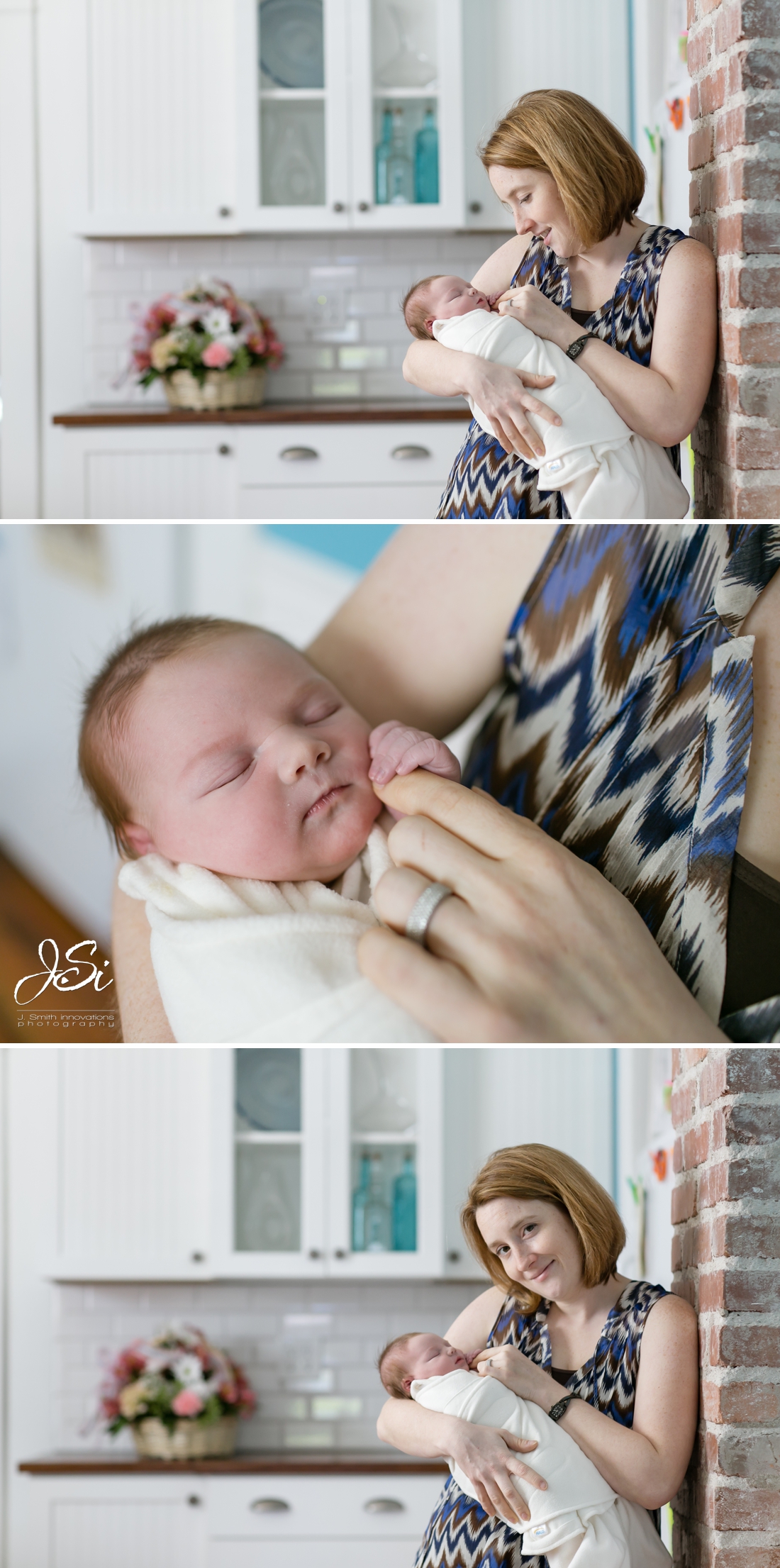 Olathe in-home lifestyle authentic happy newborn session photo