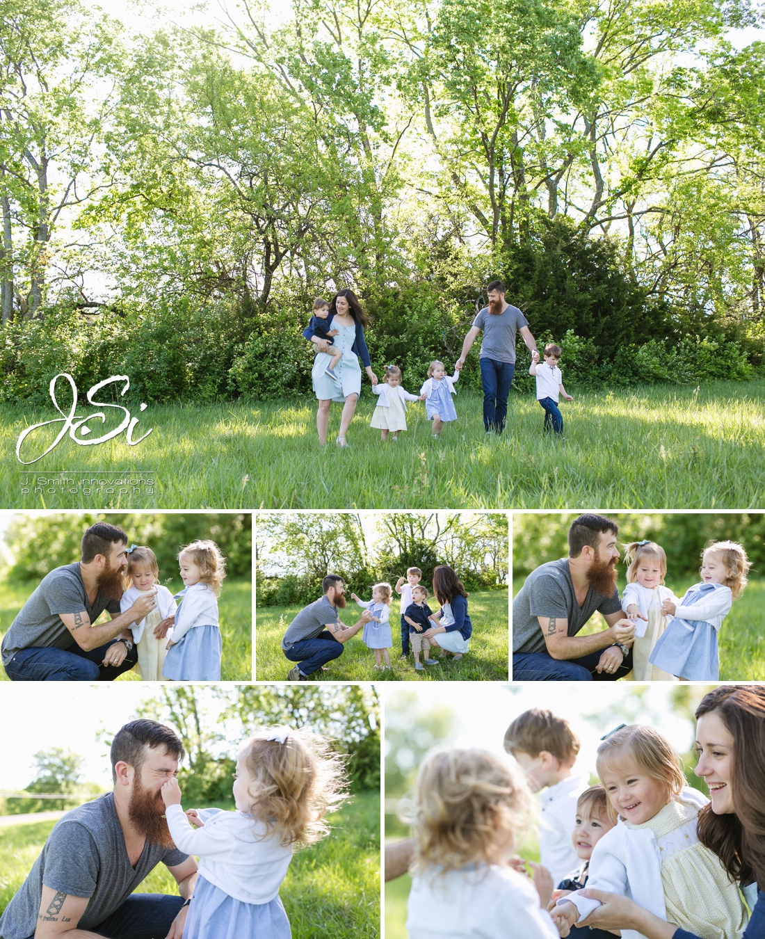 Kansas City authentic fun candid family outdoor portrait session photo