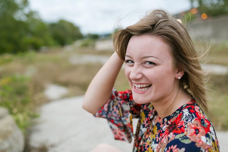 genuine happiness of laughing senior picture