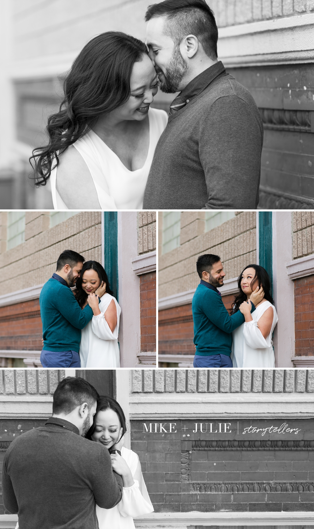 playful paint fight engagement session in West Bottoms KC photo