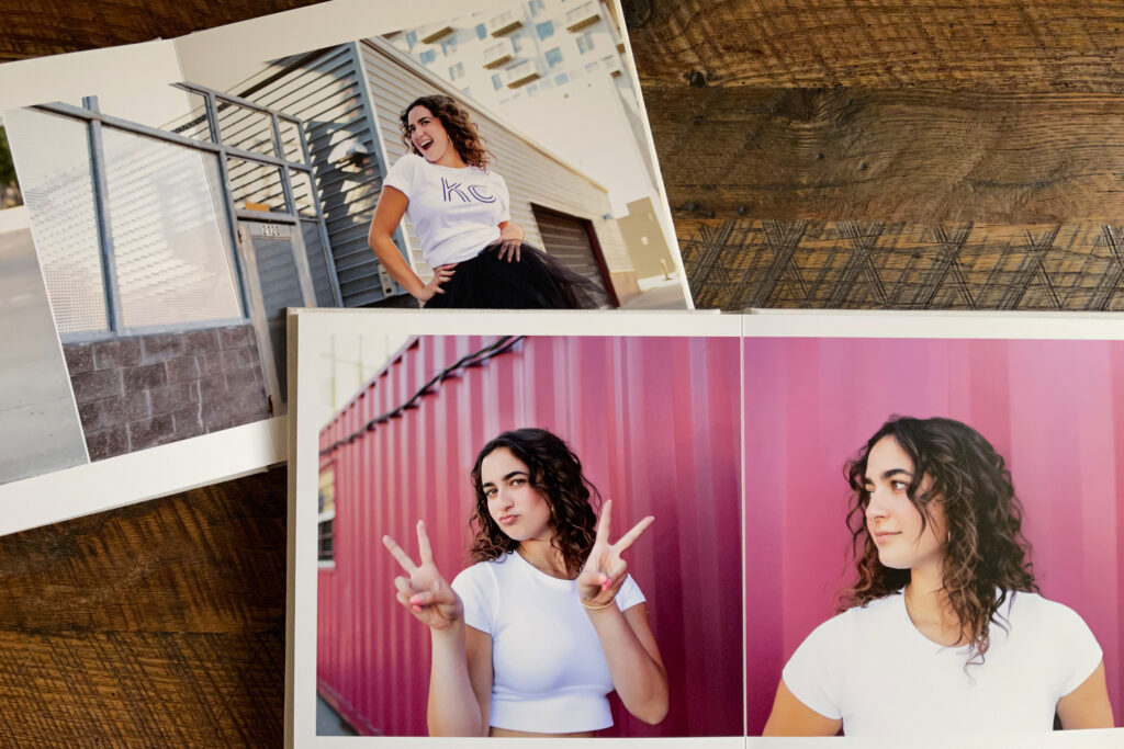 Overland Park senior photographer photo album