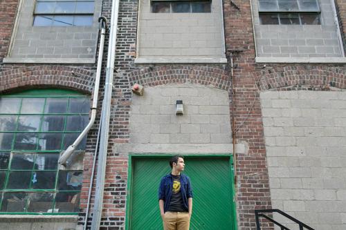 Kansas City urban brick texture senior photo