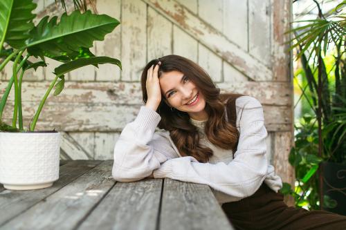 Overland Park senior photos authentic session in nursery