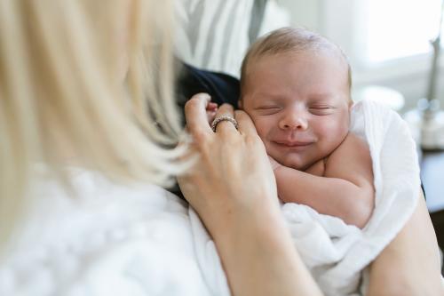 adorable baby smiling during photo session
