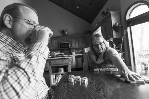 fun family games together dominos documentary photo