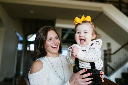 genuine happy baby in-home kid's photo session