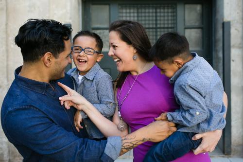 real family connections during family photo session picture