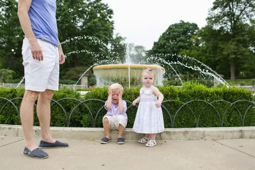 real like documentary family session with boy crying authentic real life